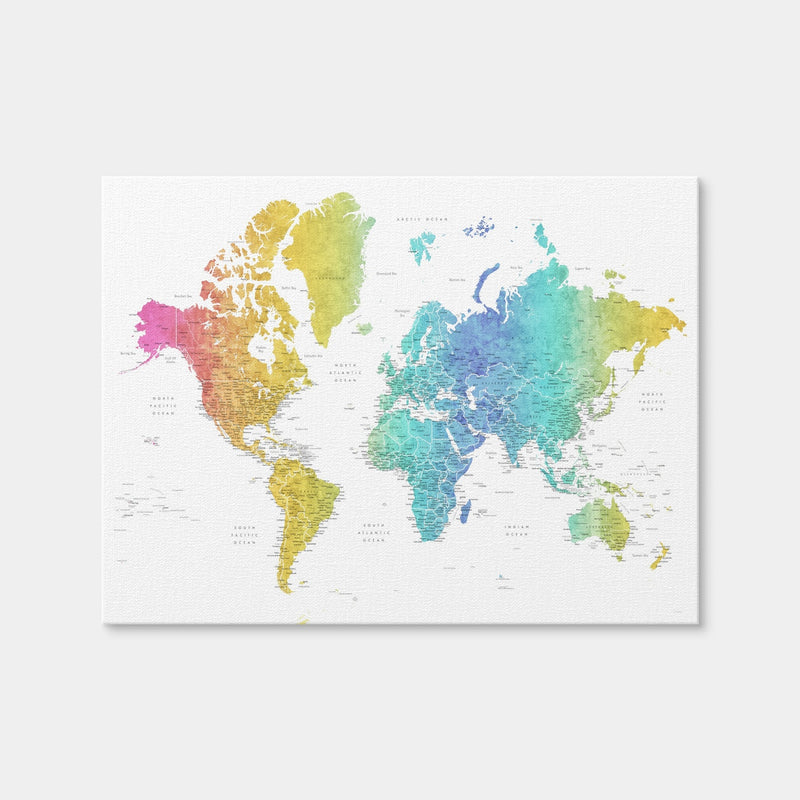 AUTO-MOCKUP WHITE | World Map 25 | 1 Piece | Gallery Wrap | group=4x3