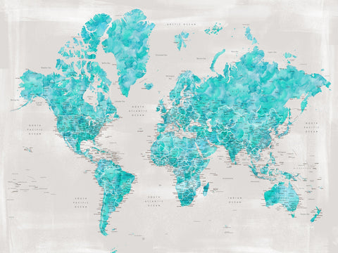 World Map 27 Wall Art