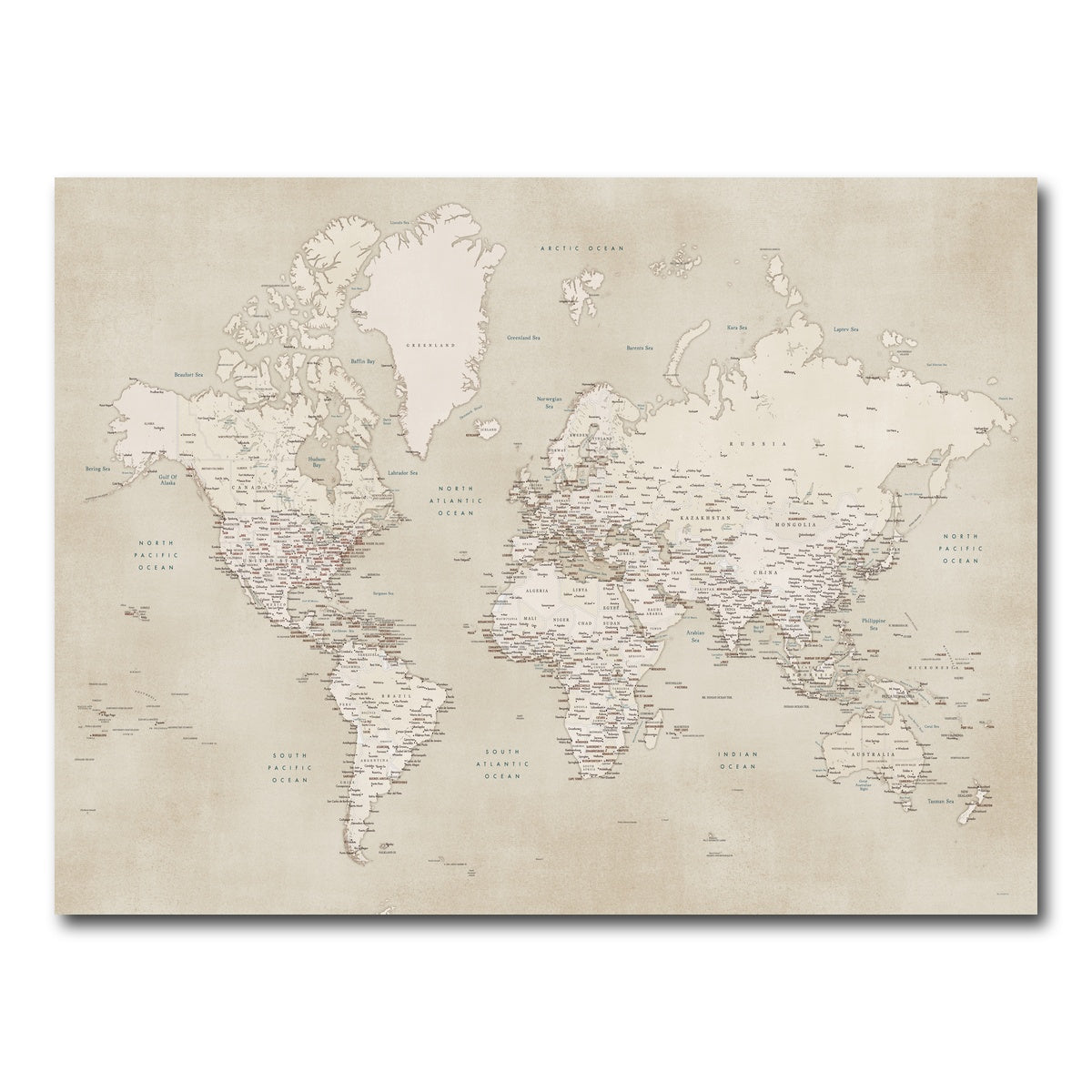AUTO-MOCKUP WHITE | World Map 29 | 1 Piece | Gallery Wrap Canvas | group=4x3