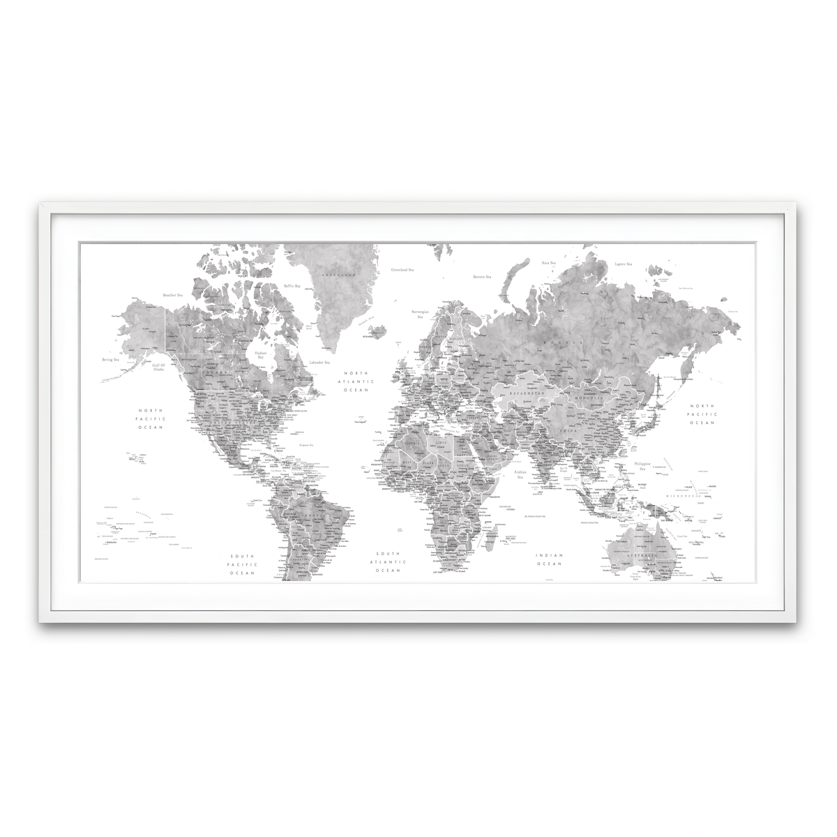 Framed Print 2x1 White