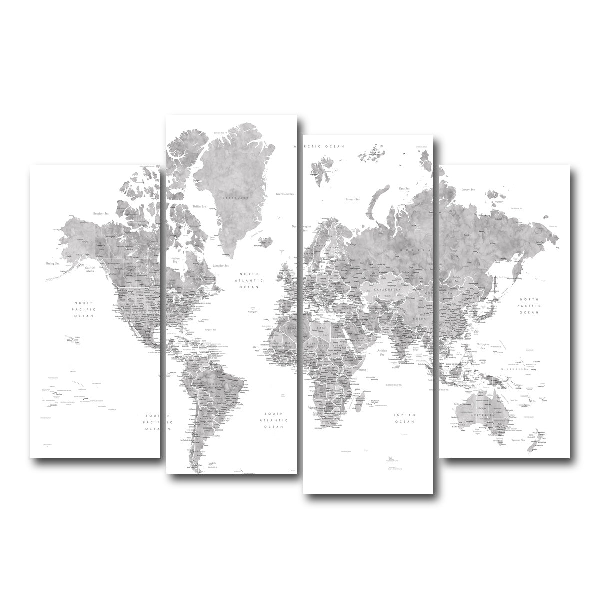 AUTO-MOCKUP WHITE | World Map 2 | 4 Piece | Gallery Wrap Canvas | group=4_normal