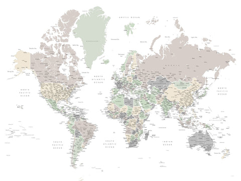 World Map 3 Wall Art