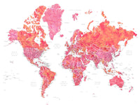 World Map 30 Wall Art