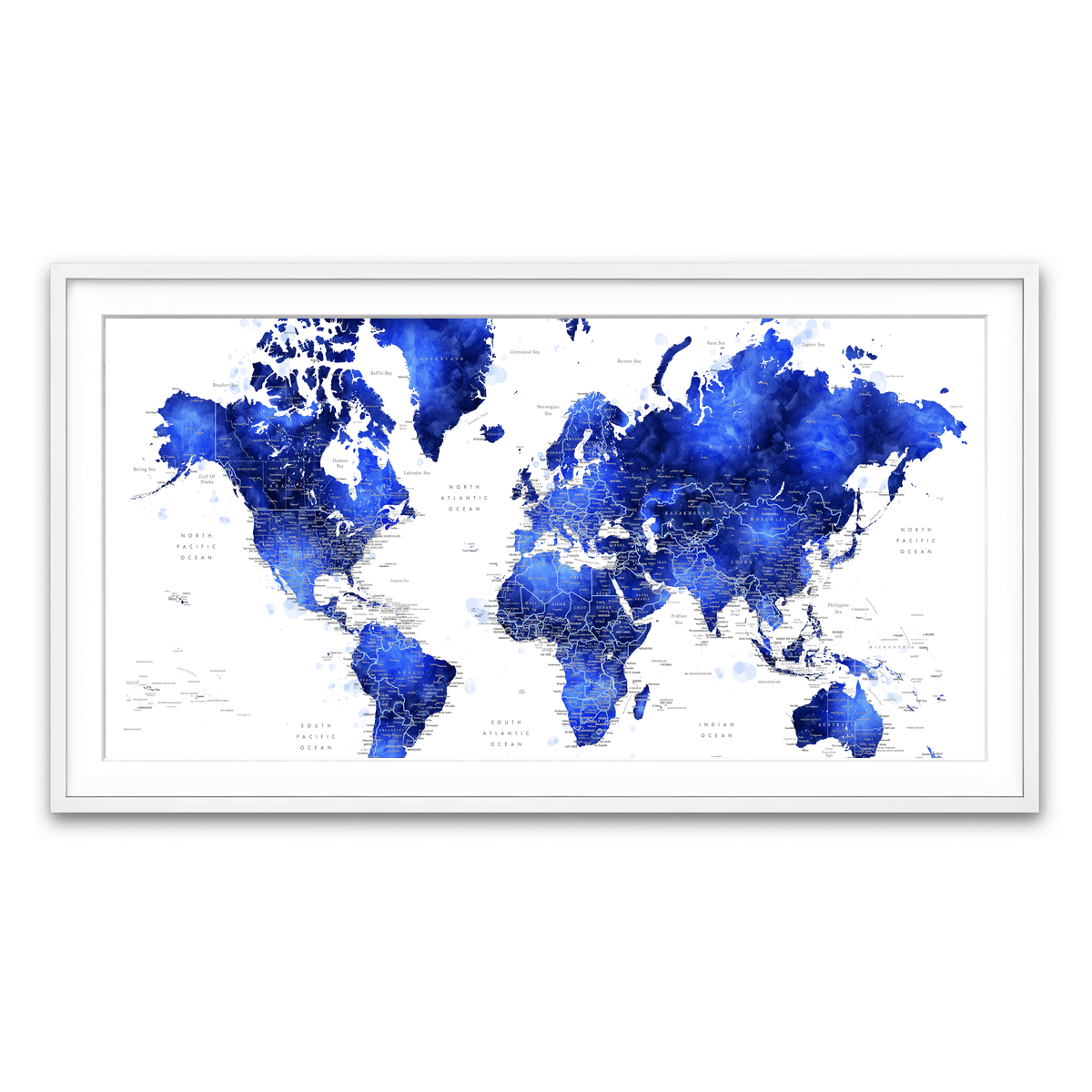 Framed Print 2x1 White