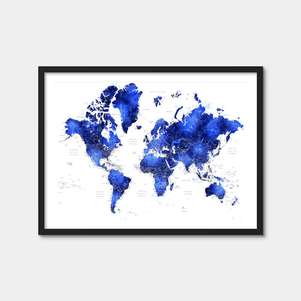 World Map 31 Wall Art — Framed Print Format preview