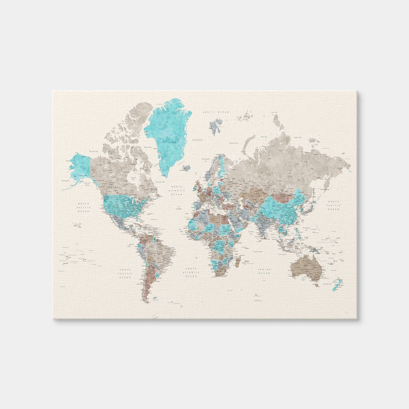 AUTO-MOCKUP WHITE | World Map 32 | 1 Piece | Gallery Wrap | group=4x3