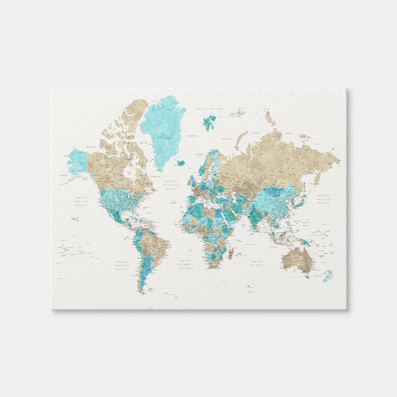 AUTO-MOCKUP WHITE | World Map 33 | 1 Piece | Gallery Wrap | group=4x3