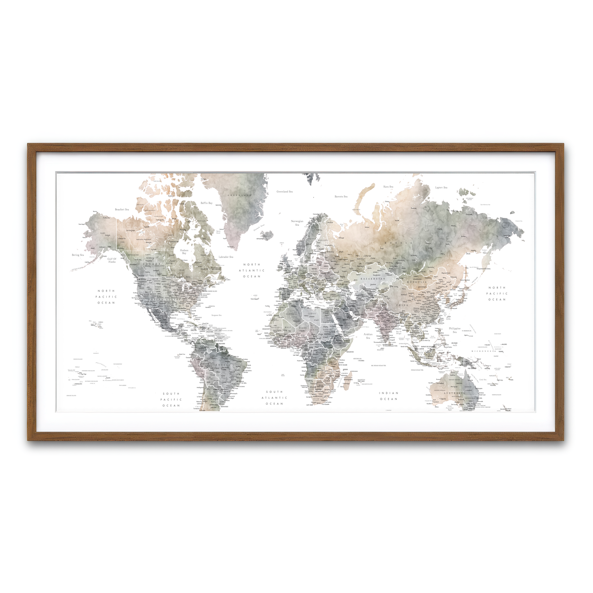 Framed Print 2x1 Walnut