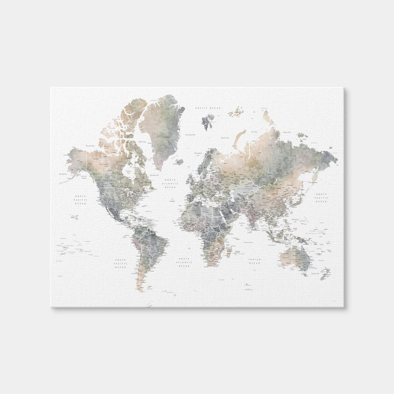 AUTO-MOCKUP WHITE | World Map 36 | 1 Piece | Gallery Wrap Canvas | group=4x3