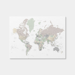 AUTO-MOCKUP WHITE | World Map 3 | 1 Piece | Gallery Wrap | group=4x3