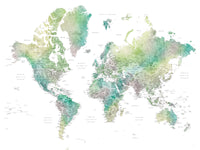 World Map 4 Wall Art