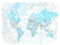 World Map 44 Wall Art