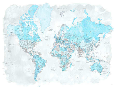 World Map 44 Wall Art