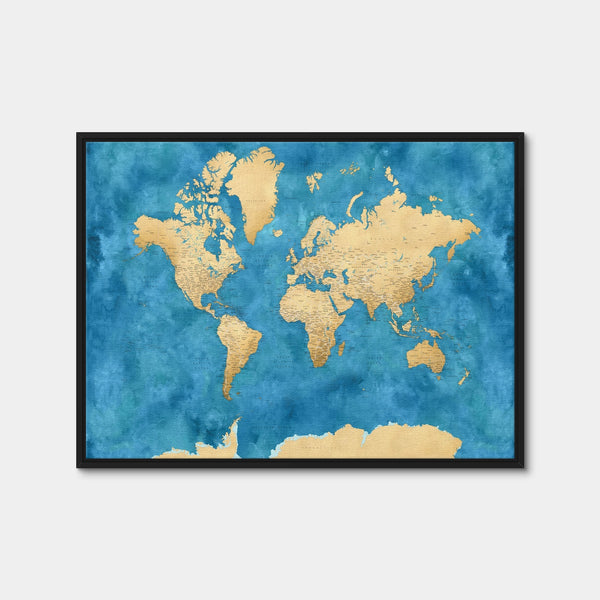 World Map 45 Wall Art — Framed Canvas Format preview
