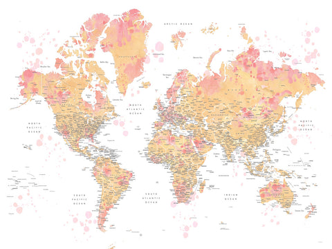 World Map 47 Wall Art