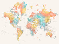 World Map 48 Wall Art