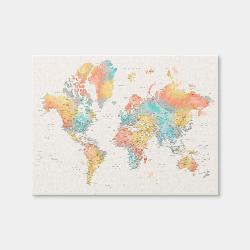 AUTO-MOCKUP WHITE | World Map 48 | 1 Piece | Gallery Wrap | group=4x3
