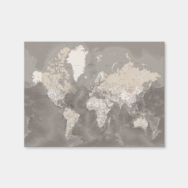 World Map 49 Wall Art — Canvas Wrap Format preview