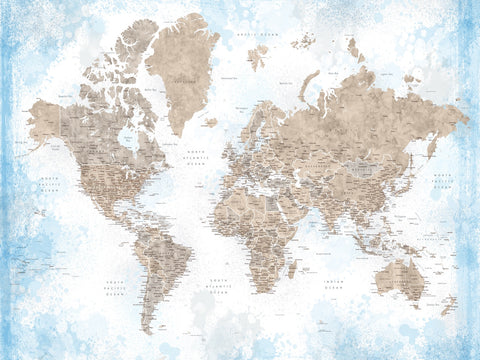 World Map 52 Wall Art