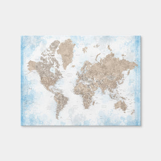 AUTO-MOCKUP WHITE | World Map 52 | 1 Piece | Gallery Wrap Canvas | group=4x3