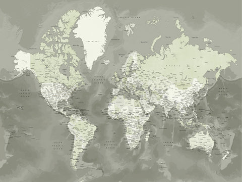 World Map 55 Wall Art