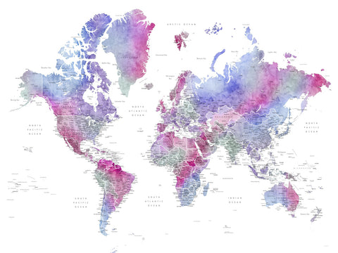 World Map 58 Wall Art