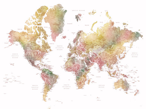 World Map 59 Wall Art