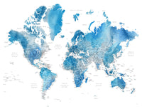 World Map 6 Wall Art