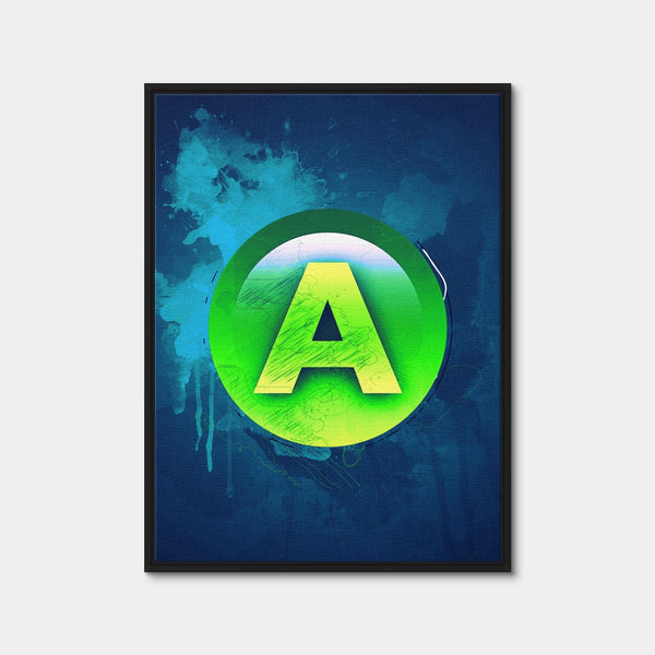 Xbox A Wall Art — Framed Canvas Format preview