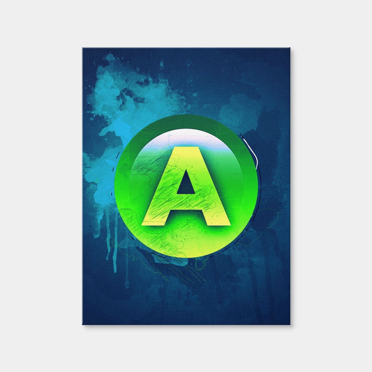 AUTO-MOCKUP WHITE | Xbox A | 1 Piece | Gallery Wrap | group=3x4