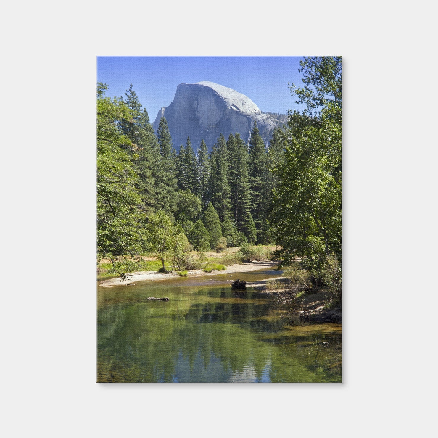 AUTO-MOCKUP WHITE | YOSEMITE VALLEY Half Dome & River of Mercy | 1 Piece | Gallery Wrap | group=3x4