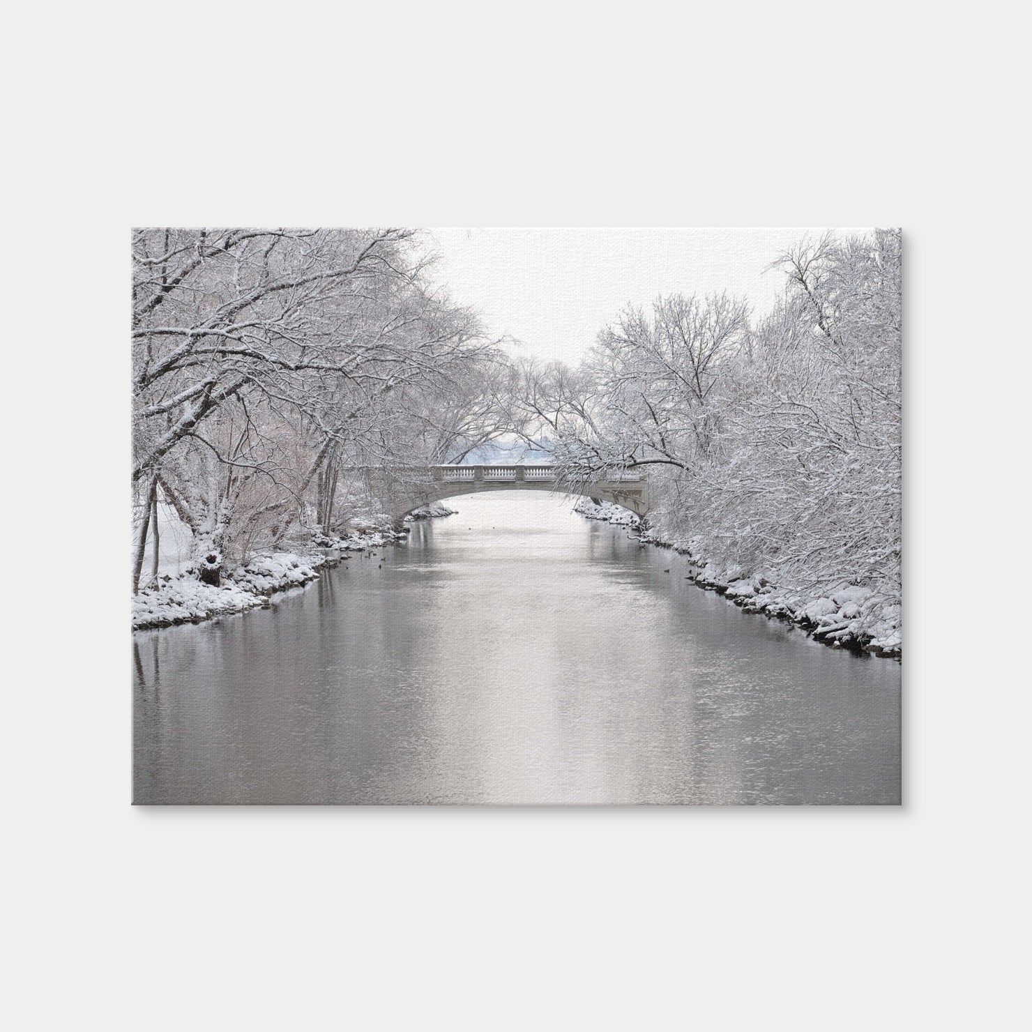 AUTO-MOCKUP WHITE | Yahara River In Madison Winter | 1 Piece | Gallery Wrap Canvas | group=4x3