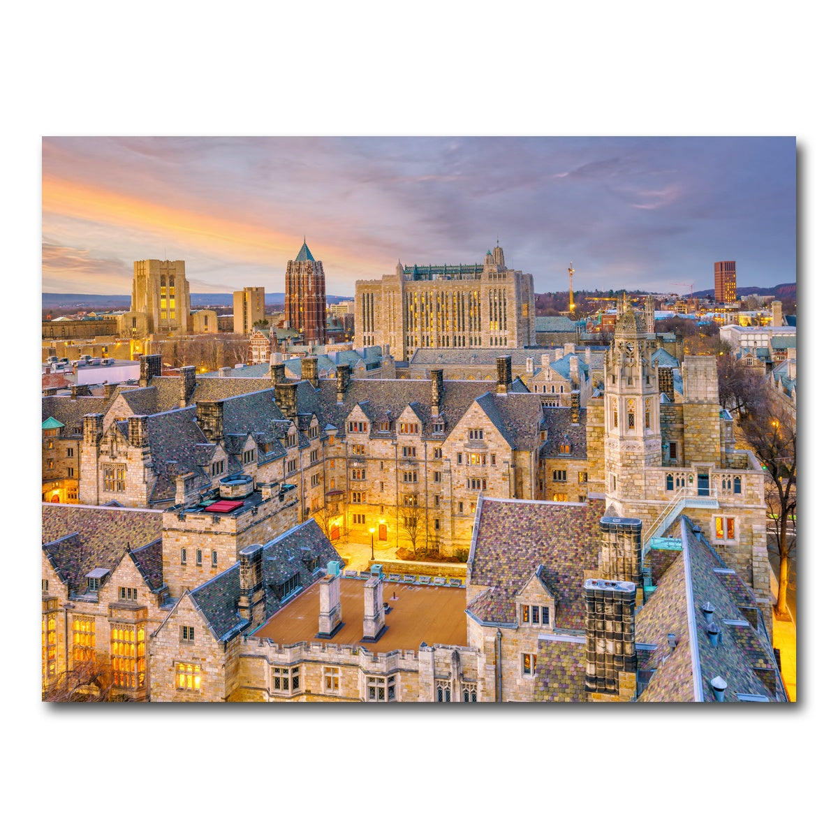 AUTO-MOCKUP WHITE | Yale University Campus - New Haven | 1 Piece | Gallery Wrap Canvas | group=4x3