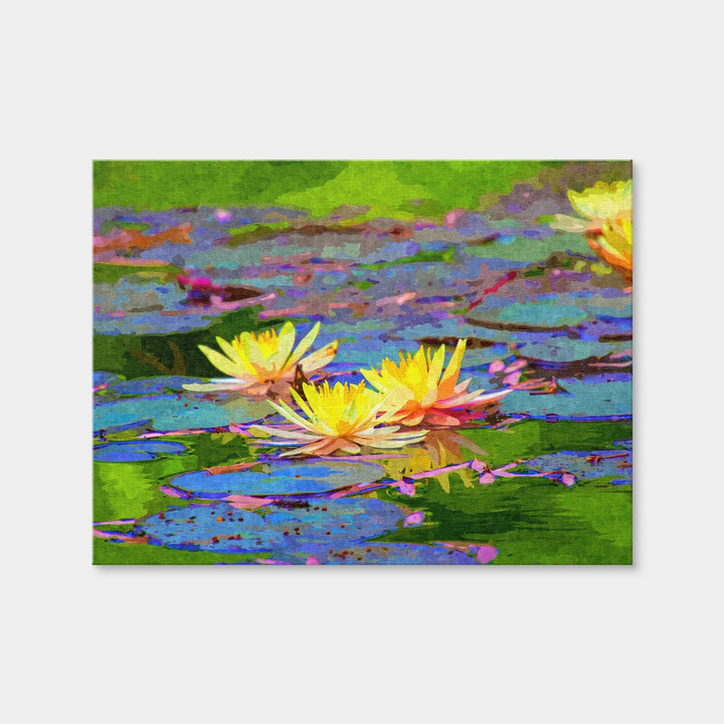 AUTO-MOCKUP WHITE | Yellow Water Lillies | 1 Piece | Gallery Wrap Canvas | group=4x3