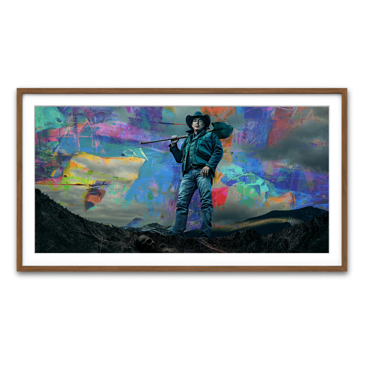 Framed Print 2x1 Walnut