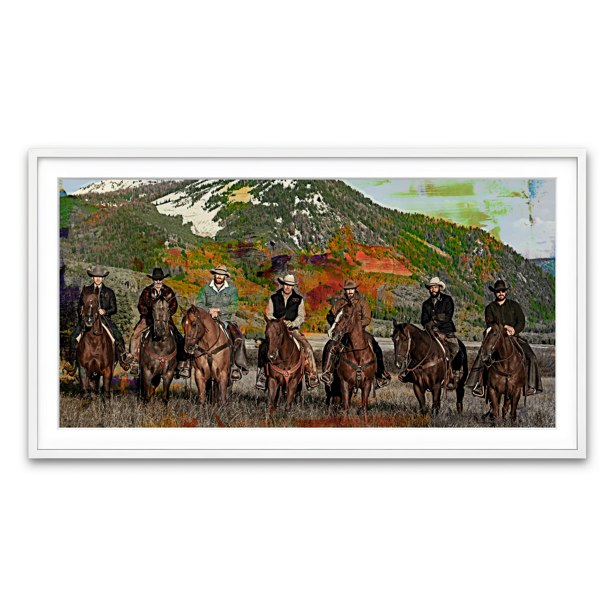 Framed Print 2x1 White