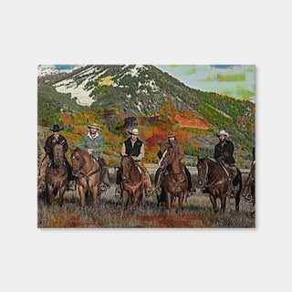AUTO-MOCKUP WHITE | Yellowstone Horse Lineup | 1 Piece | Gallery Wrap Canvas | group=4x3