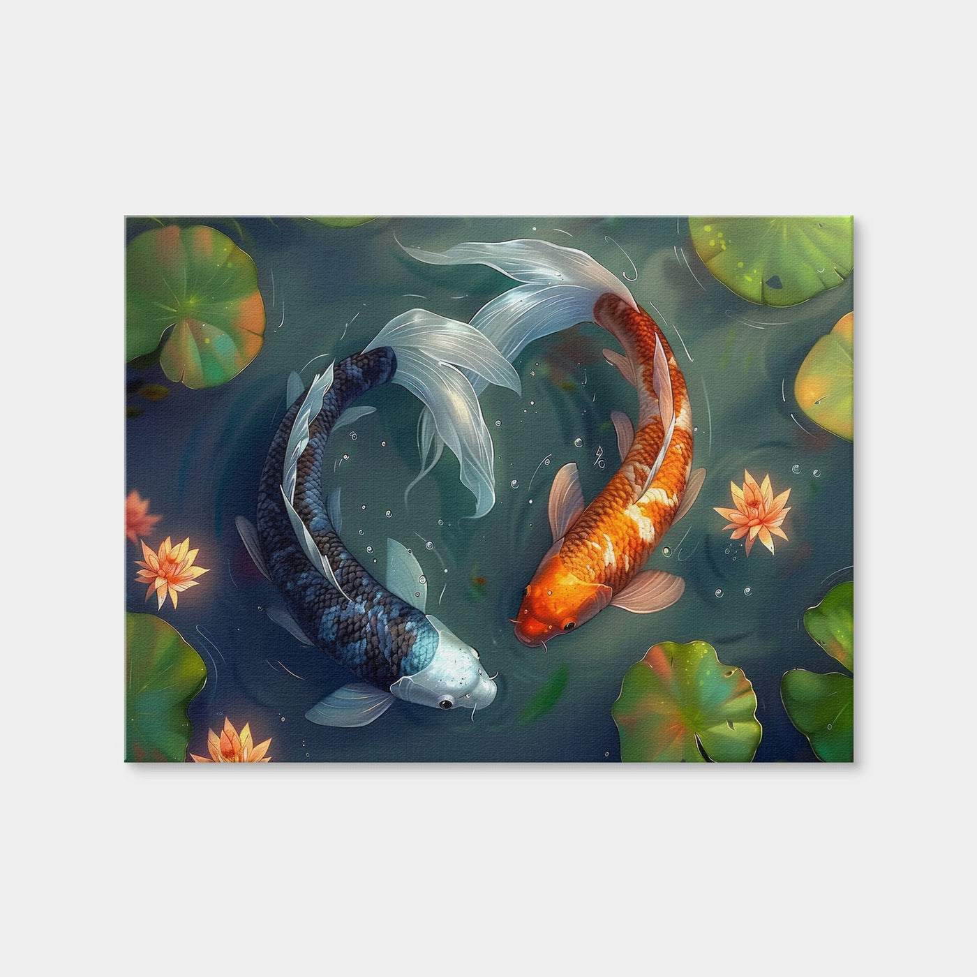 AUTO-MOCKUP WHITE | Yin and Yang Koi Fish | 1 Piece | Gallery Wrap | group=4x3