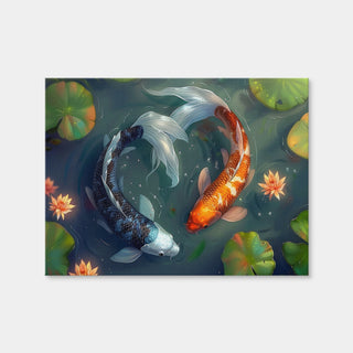 AUTO-MOCKUP WHITE | Yin and Yang Koi Fish | 1 Piece | Gallery Wrap | group=4x3