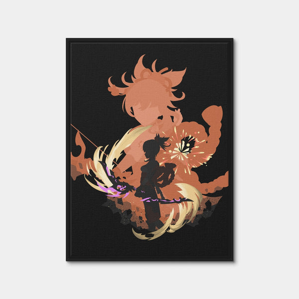Yoimiya Wall Art — Framed Canvas Format preview