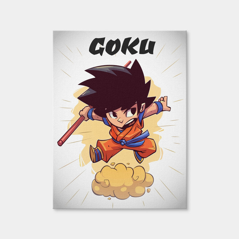 AUTO-MOCKUP WHITE | Young Goku | 1 Piece | Gallery Wrap | group=3x4