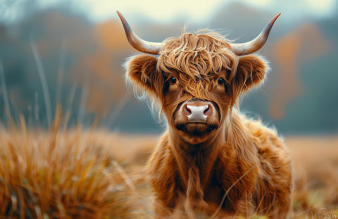 Young Highland Cow Wall Art