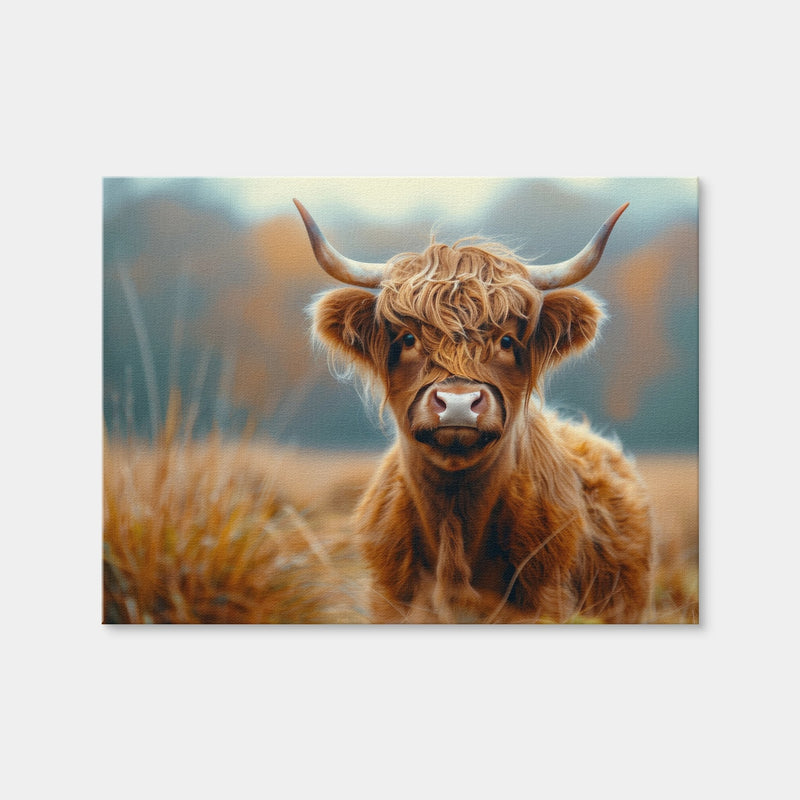 AUTO-MOCKUP WHITE | Young Highland Cow | 1 Piece | Gallery Wrap | group=4x3