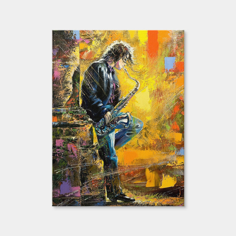AUTO-MOCKUP WHITE | Young Saxophone Player | 1 Piece | Gallery Wrap | group=3x4