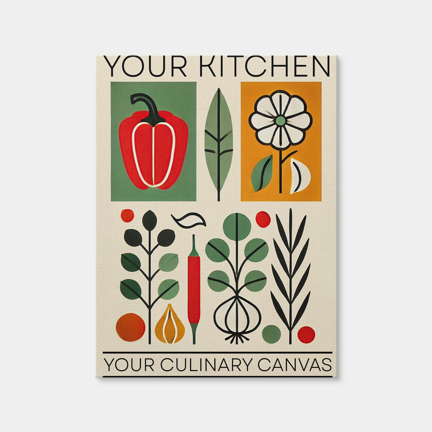 AUTO-MOCKUP WHITE | Your Kitchen, Your Culinary Canvas | 1 Piece | Gallery Wrap | group=3x4