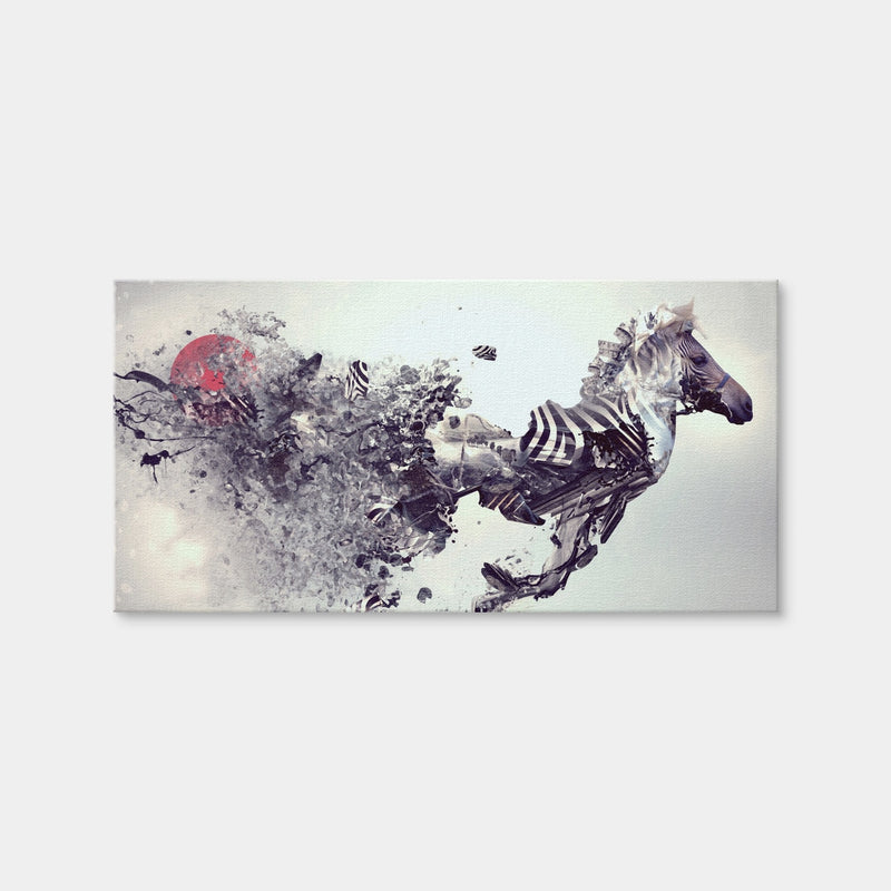 AUTO-MOCKUP | Zebra Abstract Wall Art | 1 Piece | Gallery Wrap Canvas | 2x1