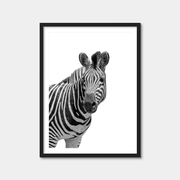 Zebra Grayscale Wall Art — Framed Print Format preview