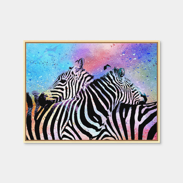 Zebras Wall Art — Framed Canvas Format preview