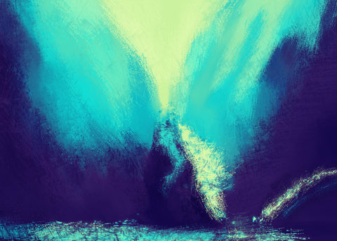 Zilla In Blue Wall Art