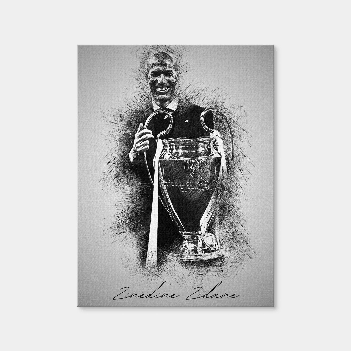 AUTO-MOCKUP WHITE | Zinedine Zidane | 1 Piece | Gallery Wrap | group=3x4